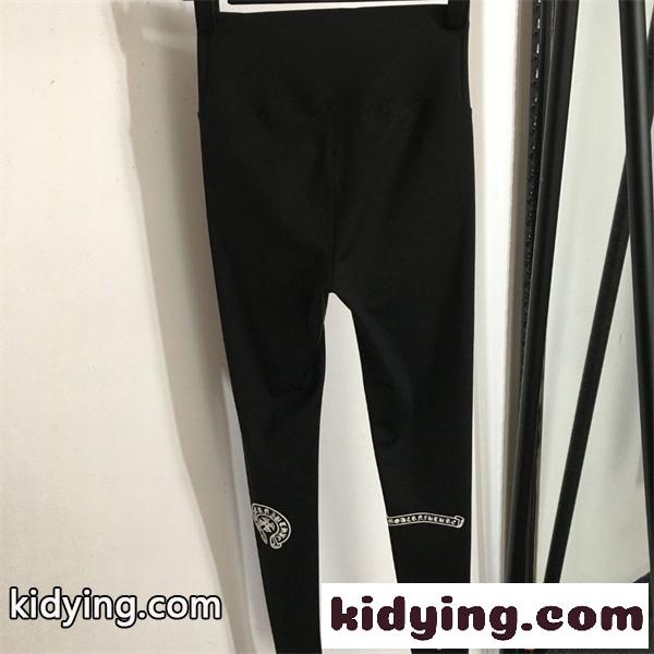 CHROME HEARTS ストレッチ素材 クロムハーツ コピー スポーツレギンス レディース フィット トレーニング対応-4