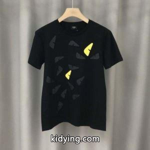2色可選 実用性の高さも魅力 フェンディ FENDI 春夏らしくて軽やかにする 半袖Tシャツ 大人っぽさ抜群_フェンディ FENDI_ブランド コピー 激安(日本最大級)-1