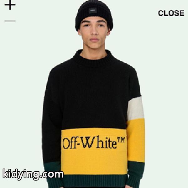 Off-White オフホワイト セーター パネルデザイン ロゴ 2021AW継続トレンド新着 秋冬人気ランキング-0