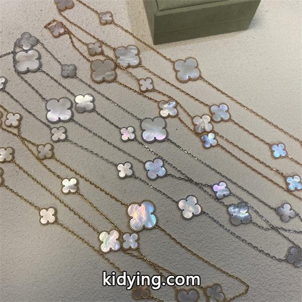 VCAネックレスコピー四つ葉クローバー風 ロングチェーン ゴールド 上品 van cleef & arpels ヴァンクリーフ プレゼント 人気-0