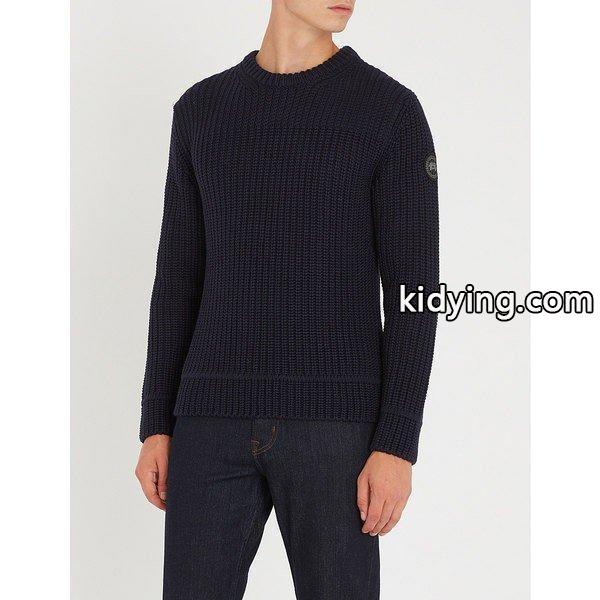 カナダグース ニット、セーター メンズ アウター galloway wool jumper NAVY :37-7kmb6wifqi-5puj:asty-shop2 - 通販ショッピング-0