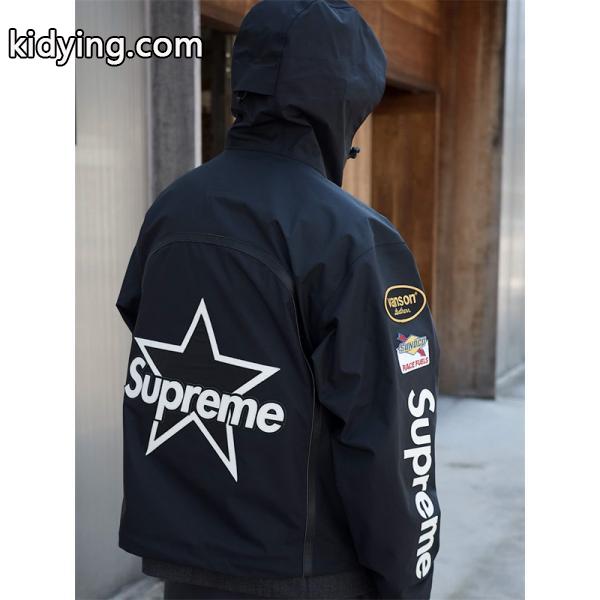 Supreme × Vanson 激安 FW25 GORE-TEX シェルジャケット メンズ 防水 刺繍ロゴ バイカー仕様 アウター (关键-3