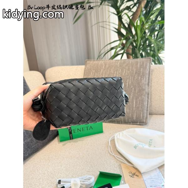 大人気Bottega Veneta Mini Loop黒色定番Intrecciatoボッテガ ヴェネタ ハンドバッグコピー-4