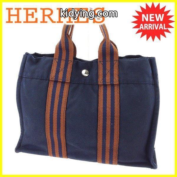 エルメス Hermes バッグ トートバッグ フールトゥ トートPM ネイビー ブラウン レディース メンズ 中古 Bag :T5100:BRAND DEPOT - 通販ショッピング-0