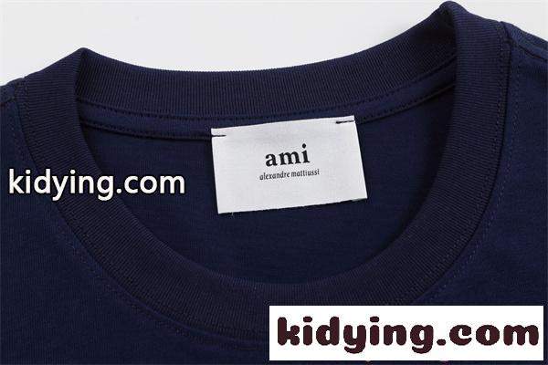 新品登場 多色展開 ミニ刺繍 軽量 定番 半袖Tシャツ AMI PARIS アミ パリス コピー-3