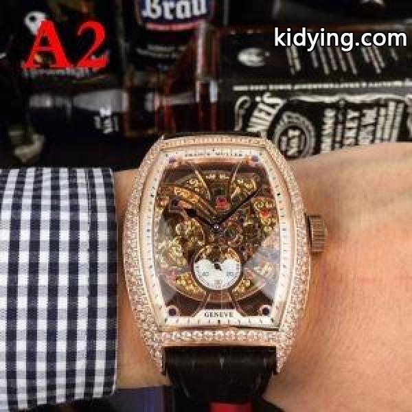柔らかな風合い 男性用腕時計 大胆なスリット上品 FRANCK MULLER フランクミュラー 【セレブ同款】 2色選択可_フランクミュラー FRANCK MULLER_ブランド コピー 激安(日本最大級)-1