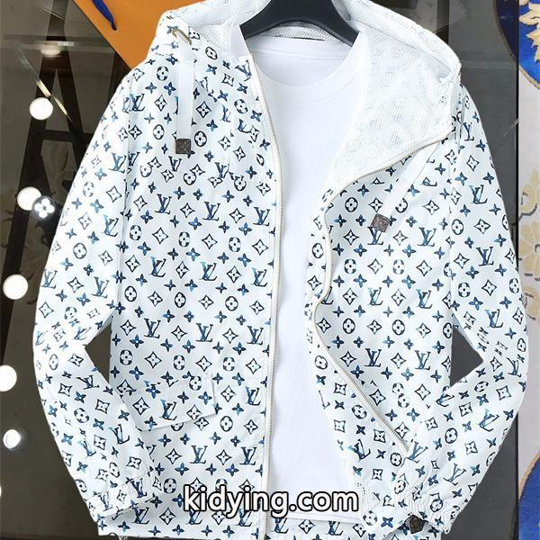 2025秋冬 総柄プリント LOUIS VUITTON ルイヴィトン コピー ジャケット ホワイト 着心地-0