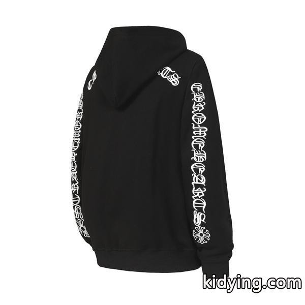 快適さ重視 グレー × ブラック シンプル 2025秋冬対応 クロムハーツ コピー Chrome Hearts ジップパーカー-3