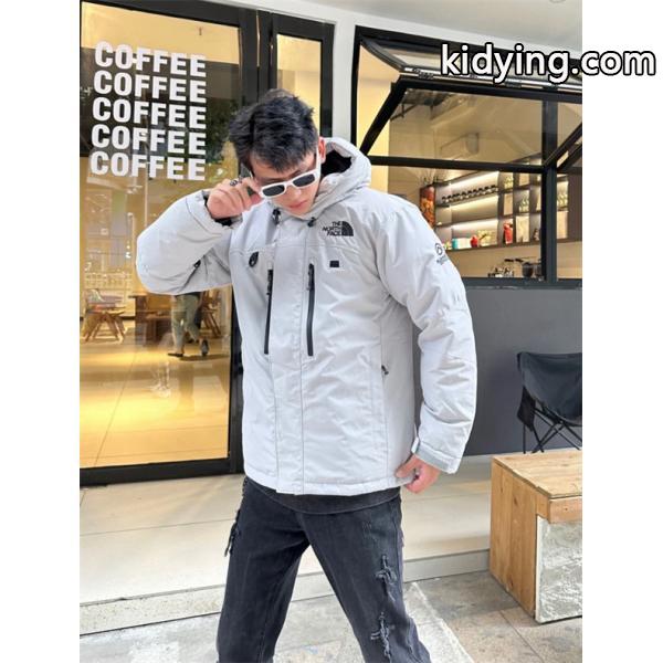 ライトグレー機能風ジャケット 多 zipper アウトドア系 2025秋冬万能 ザノースフェイス The North Face 偽物-2