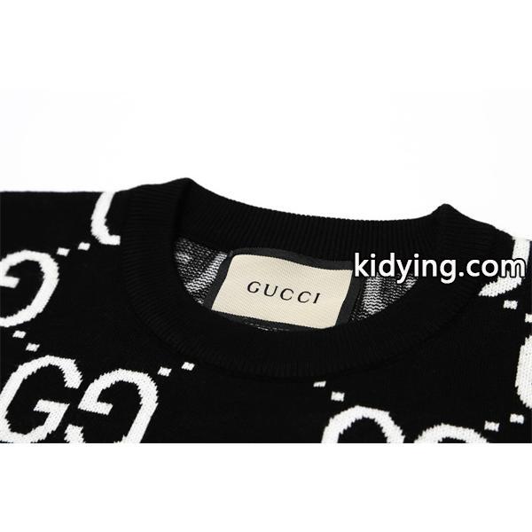 2025秋冬 高級暖か ネイビー GG総柄 GUCCI ニットセーター 大人上品 グッチ コピー-3