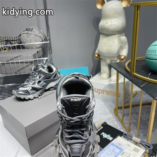 BALENCIAGA 激安 Track.2 スニーカー メンズ 4代 ブラック×グレー 配色 ローカット 厚底 ボリュームソール ダッドシューズ-3
