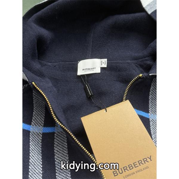 Burberry 紺色ロゴアクセント 秋冬定番ファッション バーバリー スーパーコピー パーカーニット 日常使い万能-1