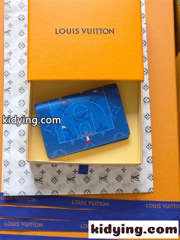 ルイヴィトン コピー Louis Vuitton M26798 二つ折り財布 ブルー モノグラム スポーツプリント コンパクトウォレット メンズ カード収納 小銭なし-7