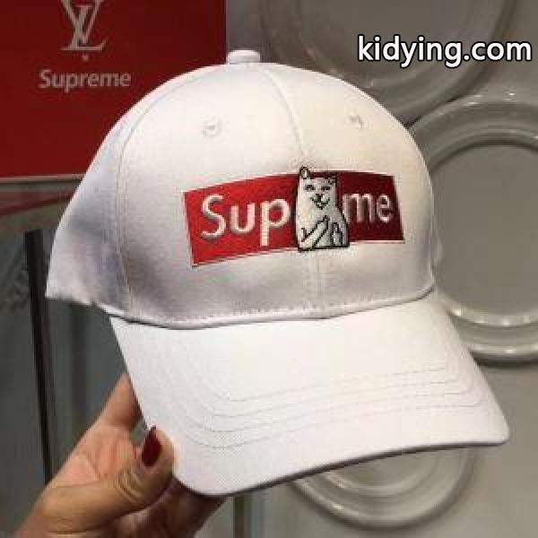 高品質を演出するSUPREMEシュプリームキャップ激安　ベースボールキャップ帽子　野球キャップ通販激安　ブラック　ホワイト-1