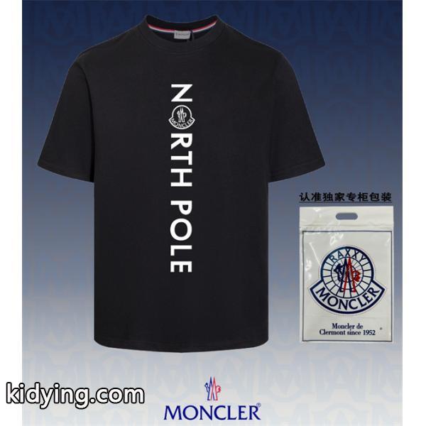 モンクレール スーパーコピー MONCLER Tシャツ 半袖 コットン ユニセックス 綿 2色 ロゴ プリント-0