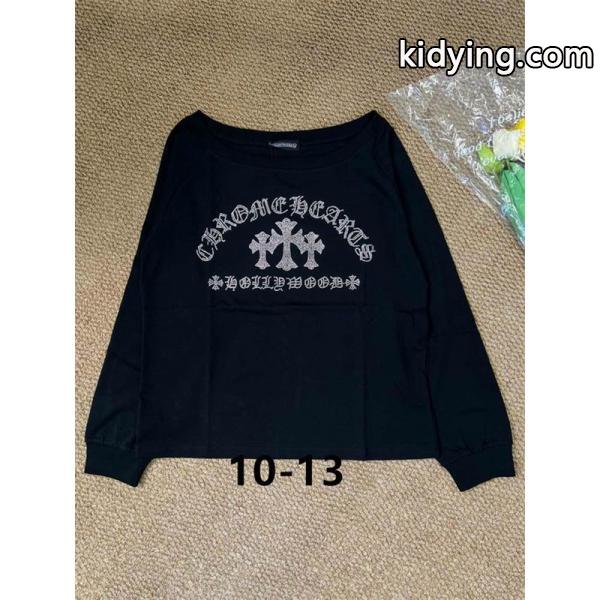 定番 ホワイト&ブラック プリント クロムハーツ コピー 長袖Tシャツ カジュアル CHROME HEARTS-2