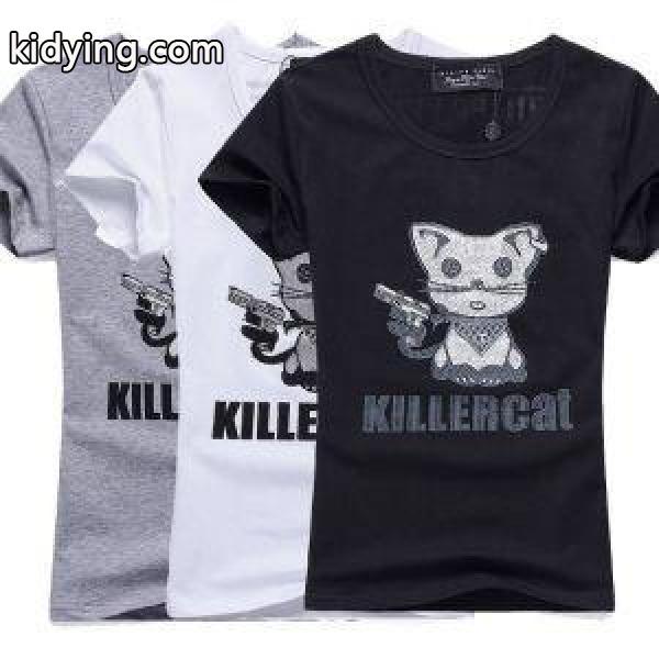 人気ブランド 2015 春夏 フィリッププレイン 細身 クルーネック レディース 半袖 Tシャツ 3色可選_フィリッププレイン PHILIPP PLEIN_ブランド コピー 激安(日本最大級)-0
