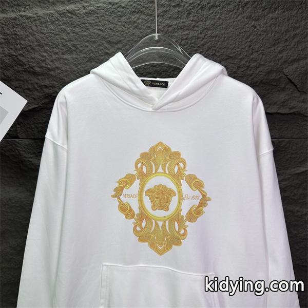 最安値 ゴージャス ブラック パーカー ヴェルサーチ VERSACE コピー 2025秋冬マストハブ セール-5