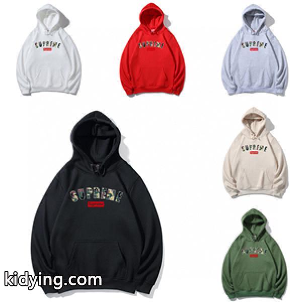 超得限定セール シュプリーム 偽物 通販 SUPREME パーカー カモフラのロゴプリント ヴィンテージ風-0