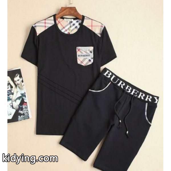 耐久性に優れ 2015春夏 BURBERRY バーバリー 偽物 半袖Tシャツ 上下セット 2色可選_半袖Tシャツ_メンズファッション_スーパーコピーブランド激安通販 専門店-0