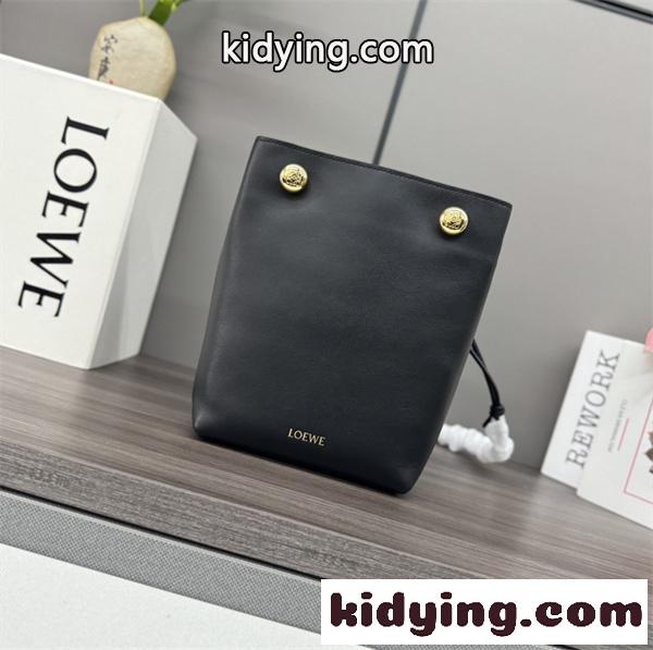 LOEWE Pebbleロエベショルダーバッグコピー2026トレンドスタイリッシュ黒色-0