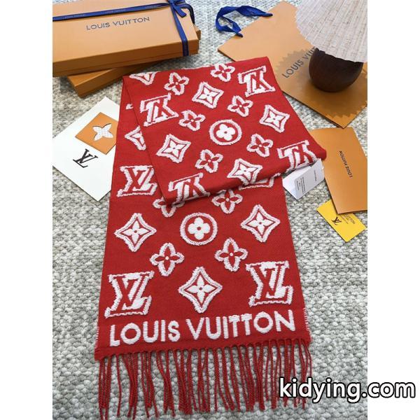 LOUIS VUITTON（ルイ・ヴィトン）3Dモノグラム マフラー 34×200cm ウール×カシミヤ×シルク ユニセックス 2025秋冬新作-4