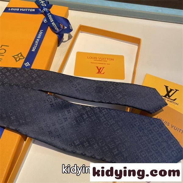 LOUIS VUITTON ネクタイ メンズ ビジネス シンプル ルイヴィトン 偽物 上品 光沢 フォーマル 高見え-3