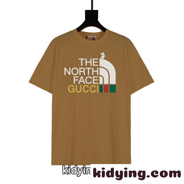 今季大本命 ブラック アウトドア ストリート トレンド GUCCI THE NORTH FACE グッチ コピー 半袖Tシャツ-3