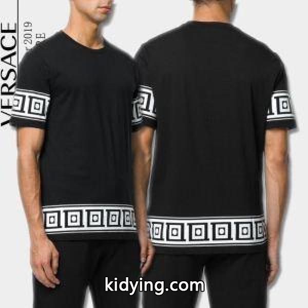 2019春夏トレンドNO1 人気沸騰中 超大特価 大人気 VERSACE ヴェルサーチ 半袖Tシャツ 2色可選_ヴェルサーチ VERSACE_ブランド コピー 激安(日本最大級)-1