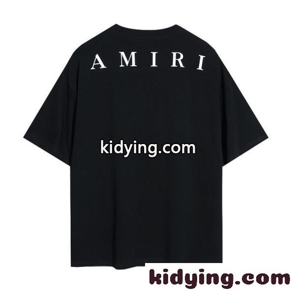 AMIRI アミリ Tシャツ 半袖 ミニロゴ ワンポイント ラインデザイン シンプル 無地感 ベーシック オーバーサイズ-6