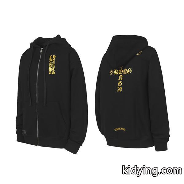 クロムハーツ コピー Chrome Hearts パーカー 数量限定！ ブラック ゴールド 重厚スタイル モード系 2025秋冬対応-0
