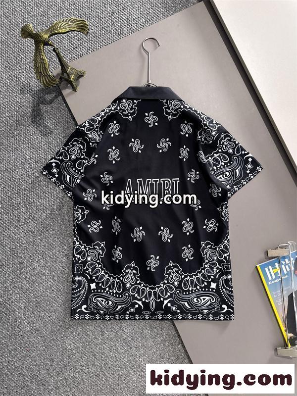 セットアップ 半袖シャツ アミリ コピー ショートパンツ ストリート リゾート風 AMIRI 夏服-4