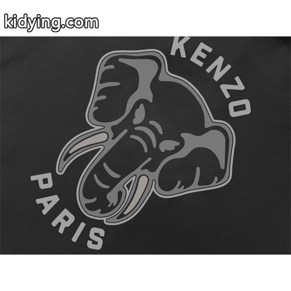 ブラック エレファント柄 KENZOロゴ ジャケット スーパーコピー 2025秋冬必須アイテム 人気モデル-4
