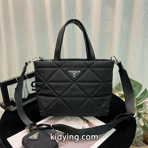 シンプル 上品な PRADA プラダ コピー キルティング トートバッグ ブラック ベストセラー-8