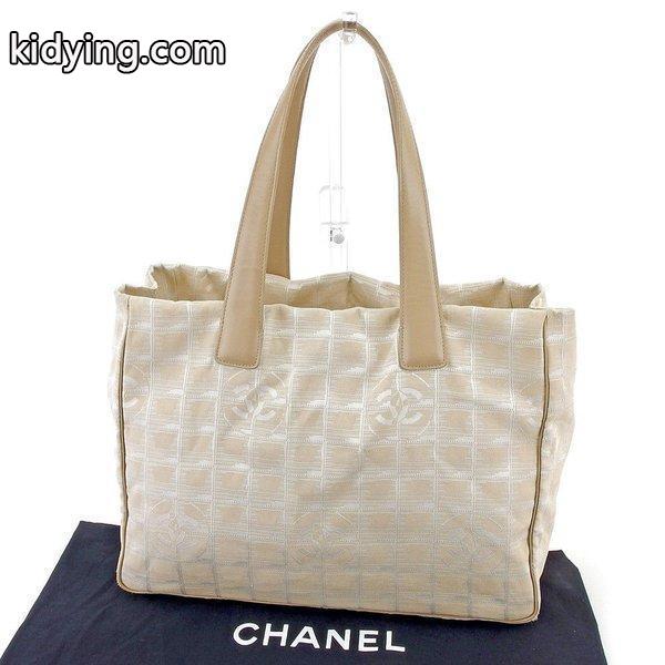 Chanel バッグ トートバッグ ニュートラベルライン トートMM ベージュ ゴールド レディース メンズ 中古 Bag :T5355:ブランドデポTOKYO - 通販ショッピング-0