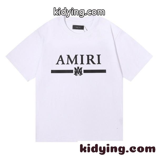 AMIRI アミリ Tシャツ 半袖 ロゴプリント センターデザイン ラインモチーフ シンプル ベーシック オーバーサイズ-4