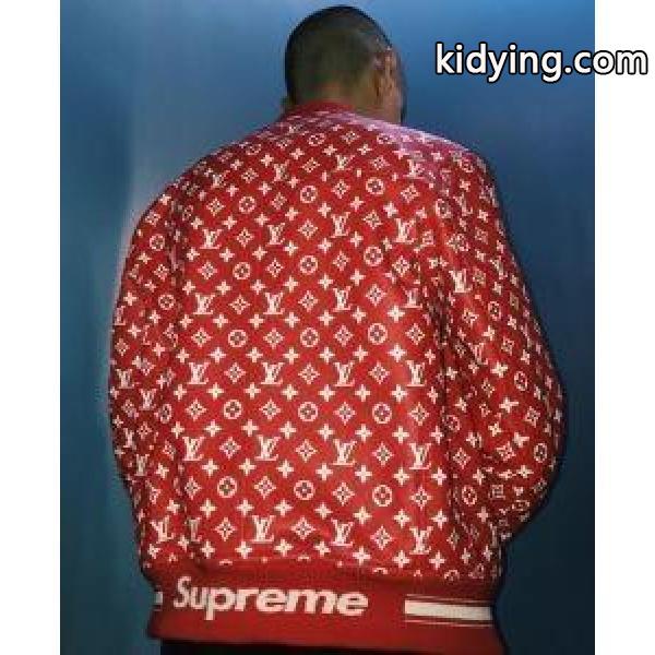 ファッションシュプリームルイヴィトンコラボモノグラムボンバージャケットSupreme x Louis Vuittonスタジャン-0