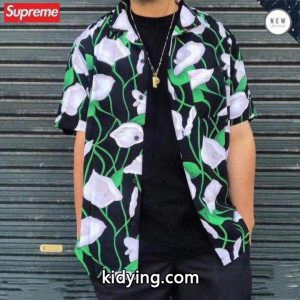 ASupreme 18SS week17 Lily Rayon Shirt稀少*入手困難 シュプリーム SUPREME ポロシャツスタイリッシュな印象_半袖Tシャツ_メンズファッション_スーパーコピーブランド激安通販 専門店-0