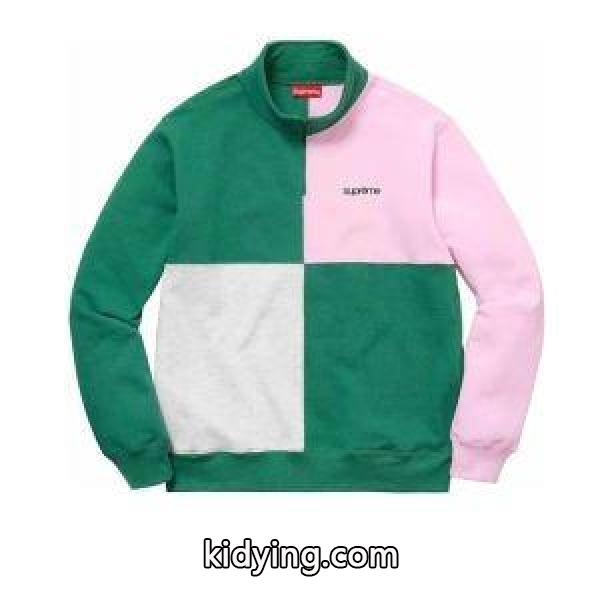 2018人気度高めの新作 シュプリーム SUPREME 18ss COLOR BLOCKED HALF ZIP SWEATSHIRT ハイネックパーカー 4色可選 人気沸騰なアイテム_シュプリーム SUPREME_ブランド コピー 激安(日本最大級)-2