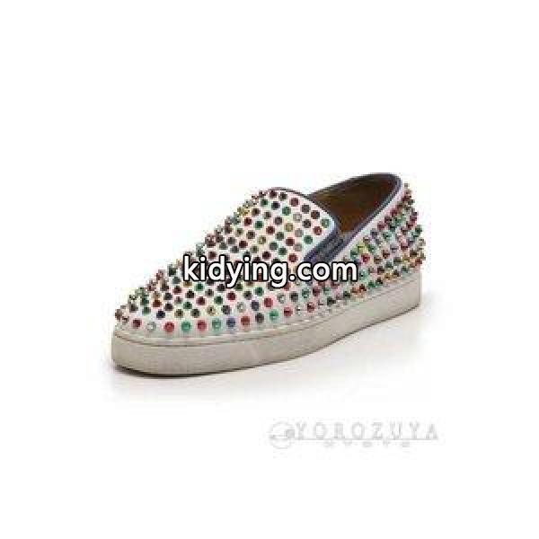 Christian louboutin クリスチャン・ルブタン スリッポン レザー ホワイト スタッズ(マルチカラー) メンズ 【中古】 :91024015:京都よろず屋 Yahoo!店 - 通販ショッピング-0