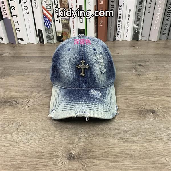 クロムハーツ Chrome Hearts コピー 注目 ダメージ加工 クロスモチーフ キャップ-3