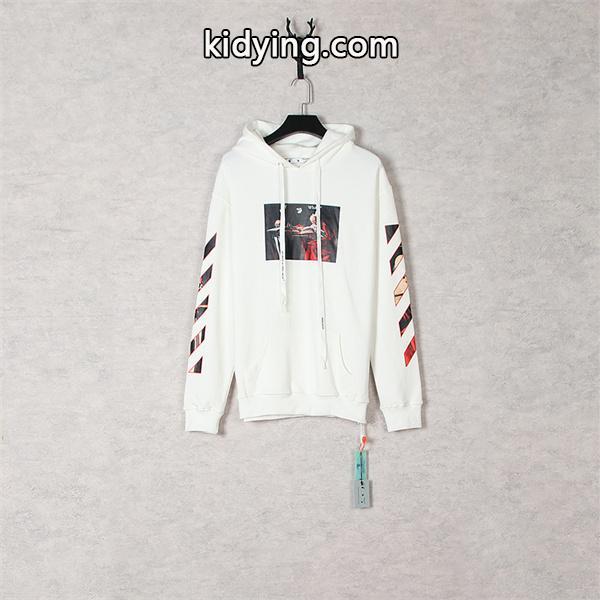 人気注目 Off-White オフホワイト コピー バックプリント フーディー 快適仕様-5