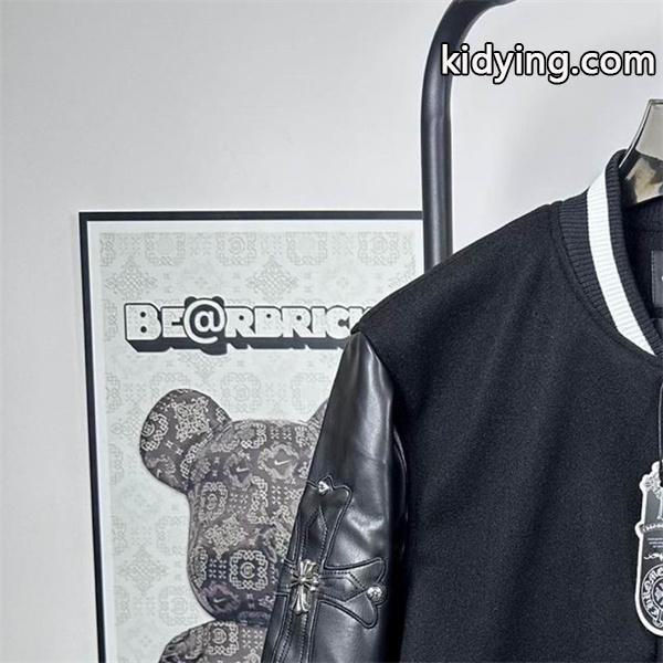 クロムハーツ 偽物 おしゃれ 重厚 レザースタジャン ブラック 入手困難 CHROME HEARTS-1