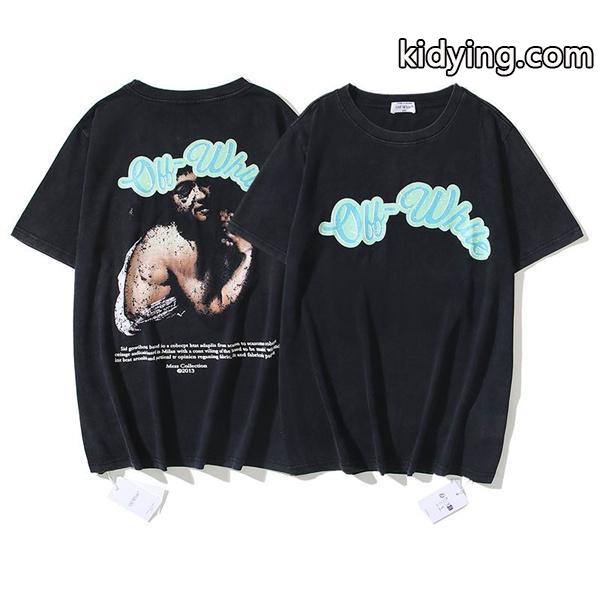 個性派 オフホワイト OFF-WHITE 派手 半袖Tシャツ 2色_ブランド コピー 激安(日本最大級)-0