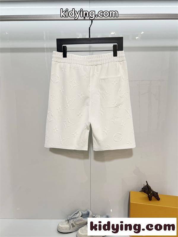 立体エンボス モノグラム ハーフパンツ コットン ショートパンツ 上質素材 ウエストゴム ルーズフィット メンズ レディース ルイヴィトン コピー Louis Vuitton-2