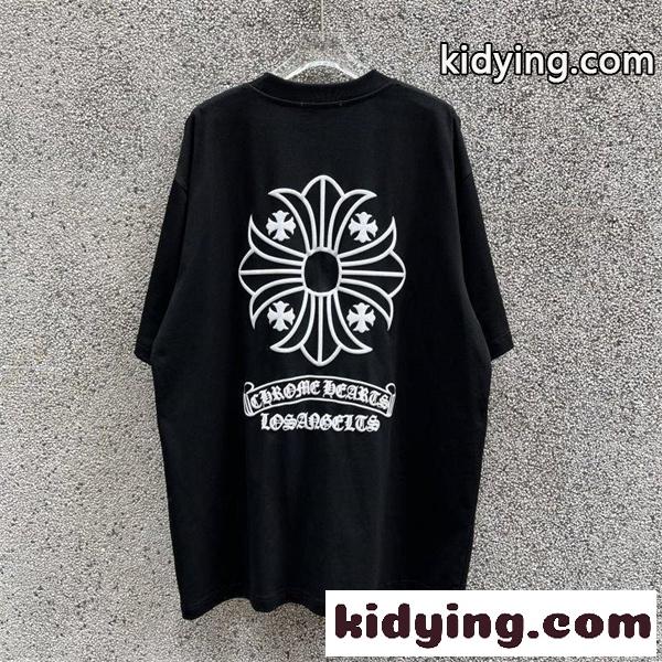 男女兼用 2色可選 先シーズンに引き続き新品 クロムハーツ CHROME HEARTS 半袖Tシャツ_クロムハーツ CHROME HEARTS_ブランド コピー 激安(日本最大級)-1