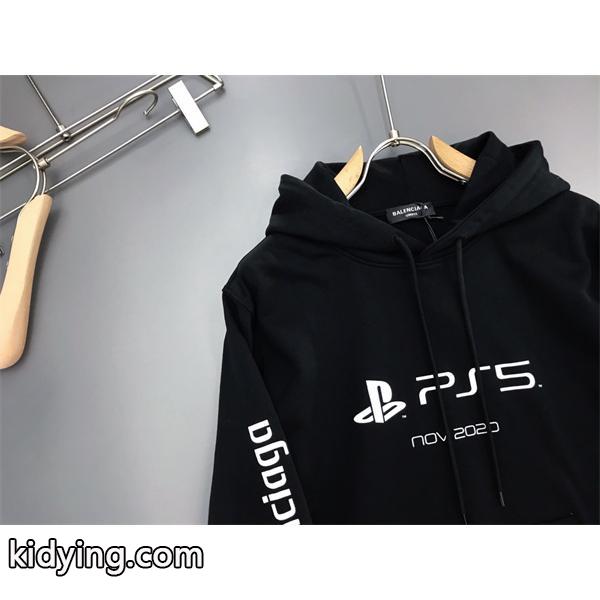 バレンシアガ 偽物 パーカー PS5 コラボ風デザイン 長袖 フーディ ストリート カジュアル BALENCIAGA-1