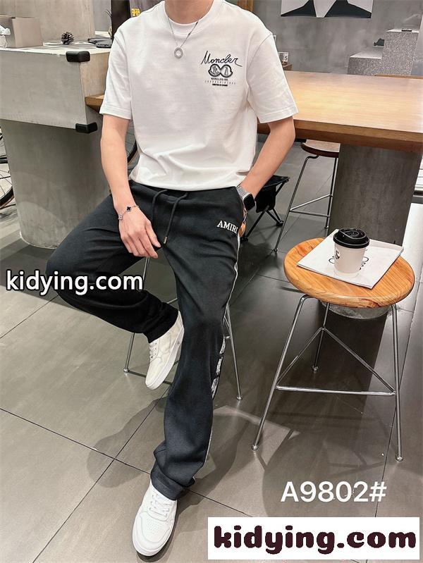 ジョガーパンツ AMIRI サイドラインデザイン テープ装飾 アミリ コピー ストリート系 軽量素材-4
