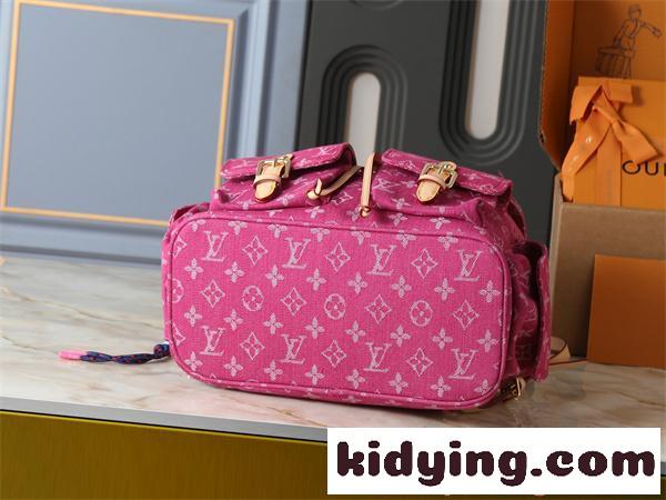 リュック レディース ピンク デニム モノグラム バックパック 大容量 2WAY ルイヴィトン コピー Louis Vuitton-3
