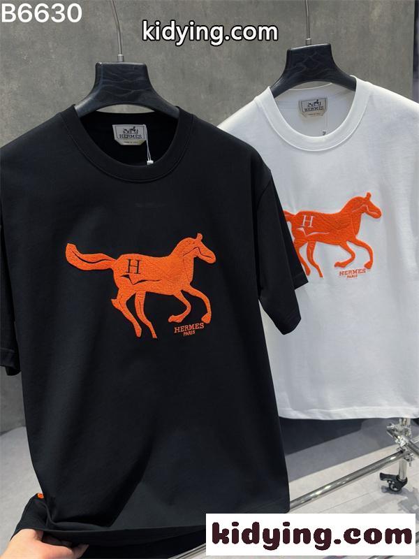 話題独占 人気急騰 ストリート映え HERMES エルメス コピー 半袖Tシャツ メンズ-4